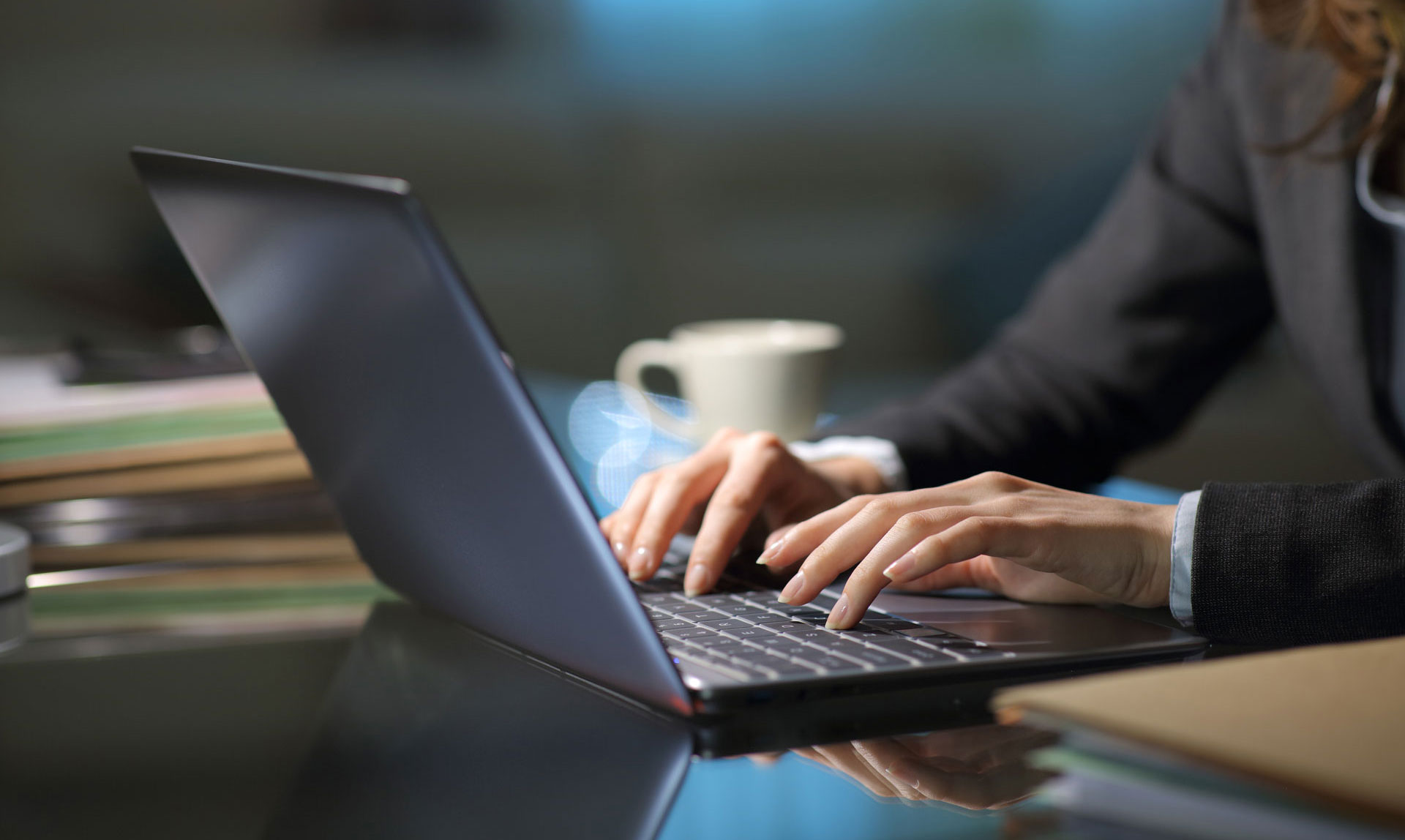 woman on her laptop